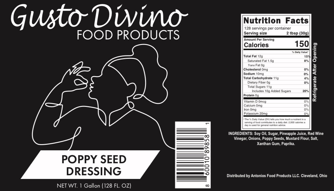 Gusto Divino- Poppyseed Dressing